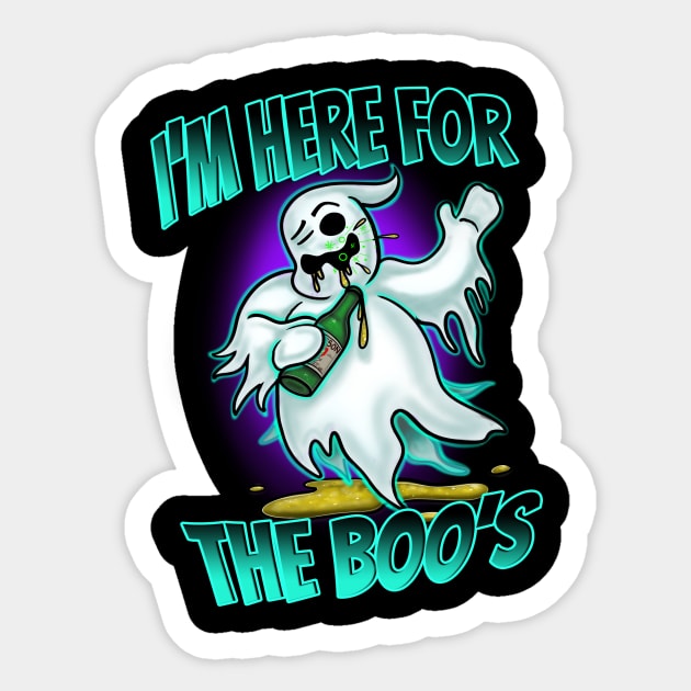 i'm here for the boo's Sticker by Squatchyink